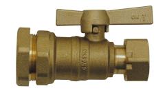 Vanne compteur d'eau - Droit - PEHD
