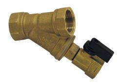 Filtre Y laiton - F/F - Avec robinet