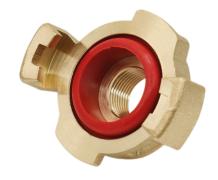 Raccord Mâle - Joint gros trou rouge